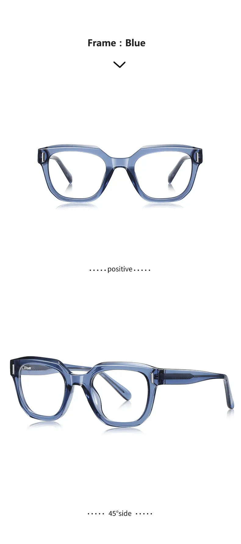 New Fashion Personalized Geometric Design Men's and Women's Anti-Blue Light Reading Glasses Customizable Prescription