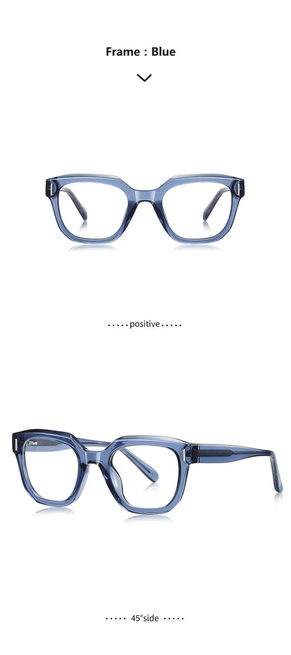 New Fashion Personalized Geometric Design Men's and Women's Anti-Blue Light Reading Glasses Customizable Prescription