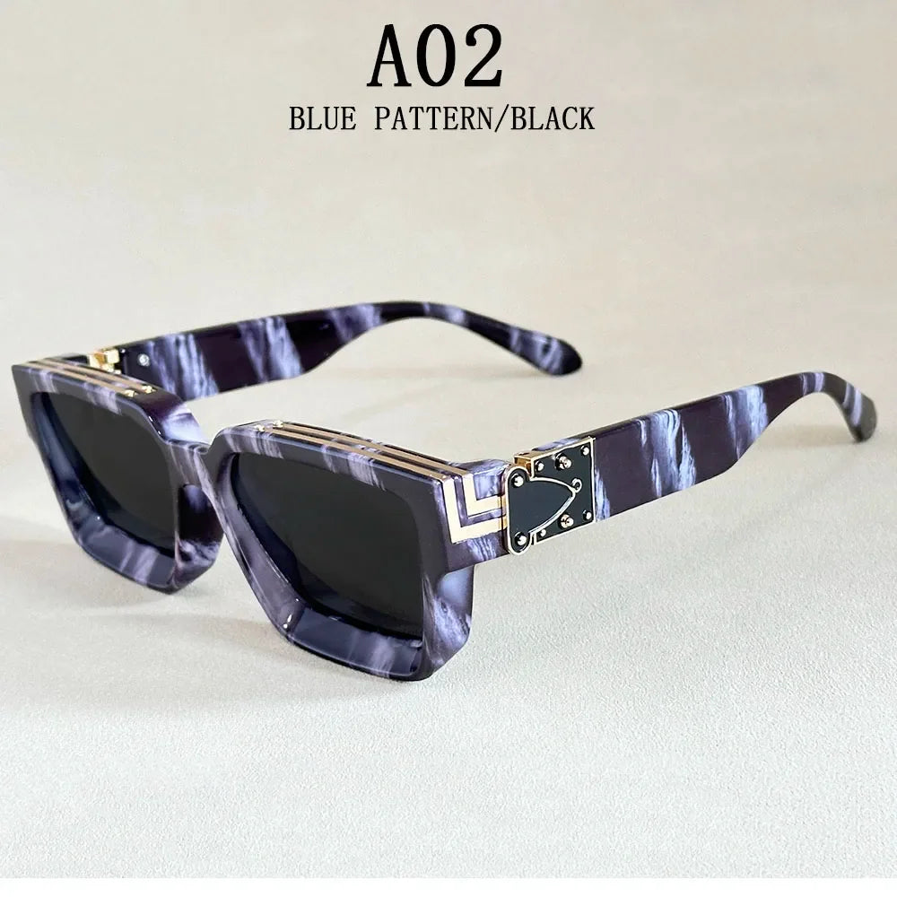 Square Sunglass Men Retro Millionaire Sunglasses Women 2025 Trendy Vintage Vacation Fashion Glasses Gafas De Sol Hombre Lunette