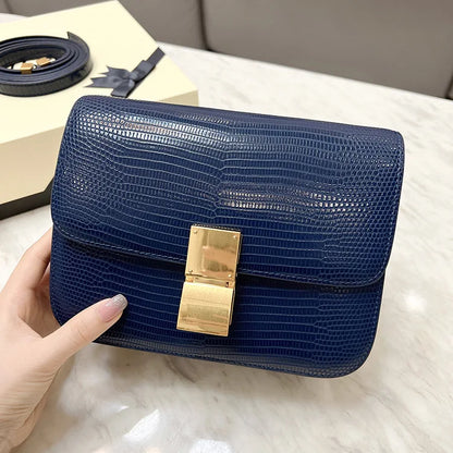 New Women Small Box Bag Single Shoulder Handbag Solid Fashion Brand Cow Split Leather Flap Tofu Bags Ladies Sling Messenger Bag