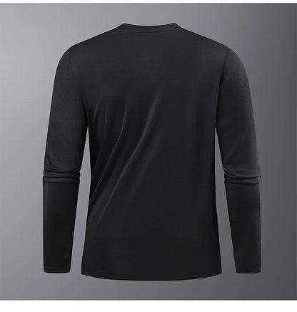 Men's Summer Long Sleeve Tops Outdoor Elastic Quick-Drying Breathable Cool Sweatshirt Men Jogging Reflective Strip Sweatshirt