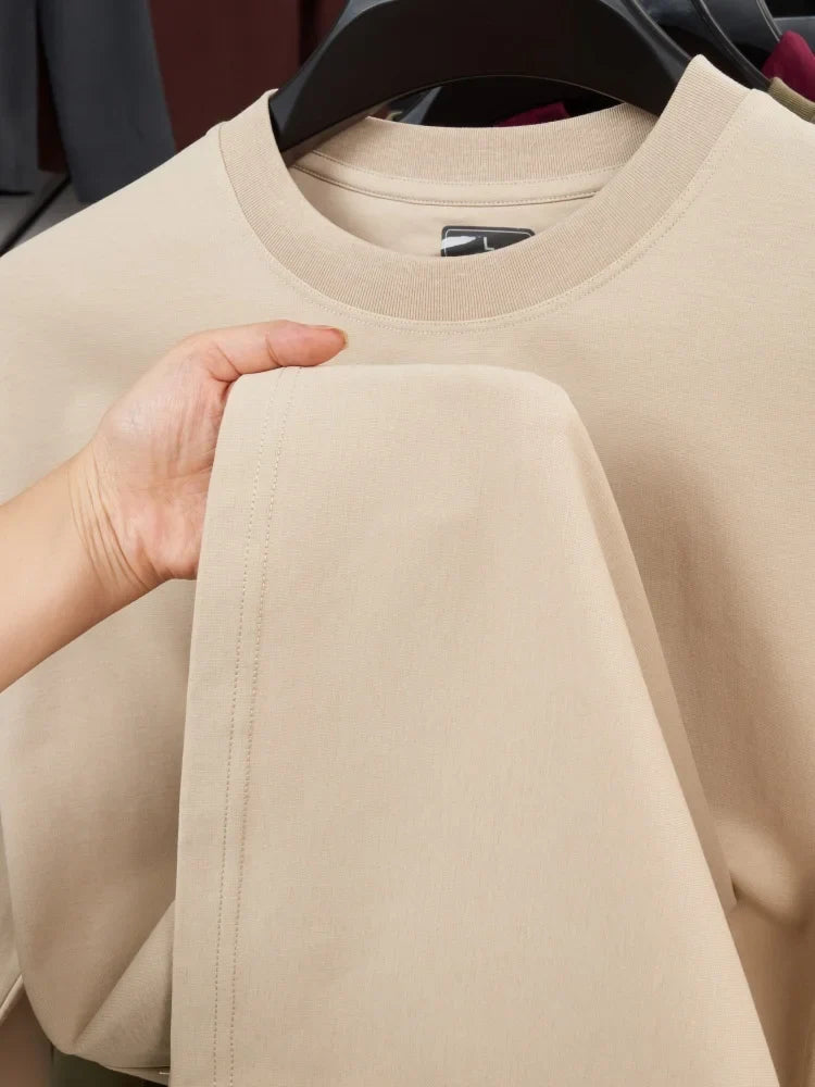 Fashionable Spring and Autumn New Comfortable Round Neck T-shirt High End Men's Bestselling Letter Embroidered Long Sleeve Top