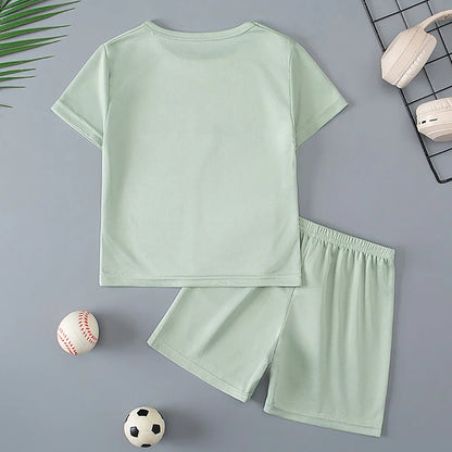 2/5-piece Set 2026 Summer Children's Multi-color Quick Drying Casual Suit Boys And Girls Versatile Short Sleeved Sports Shorts