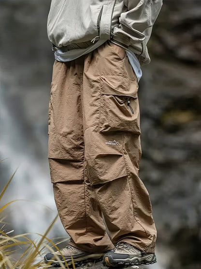 Spring Summer Baggy Cargo Hiking Pants Men Waterproof Casual Sport Jogging Parachute Pants Outdoor Wide leg Trousers