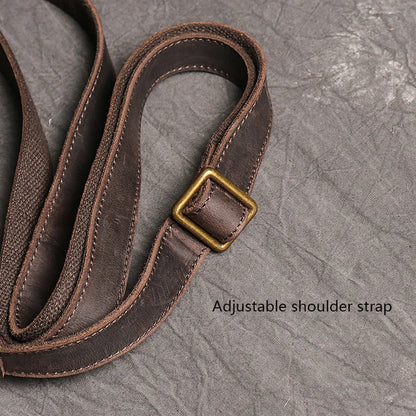 High Quality Messenger Bag For Men Genuine Leather Crossbody Bag Male Easy Travel Shoulder Bag for Tablet Men's Leather Handbag