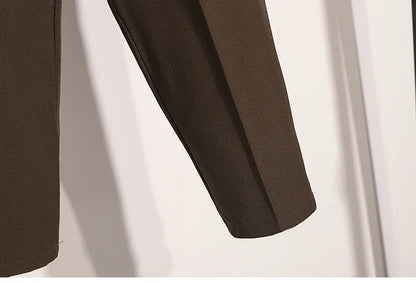 Plus Size Pants Woman 2026 Spring Autumn New Arrival High Waist Suit Pants High Quality Korean Style Straight Trousers