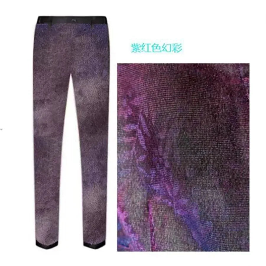 New 2026 Men's Sequin Glitter Suit Pants Fashion Slim Fit Straight Dress Trousers Party Stage Performance Costumes Pants for Men