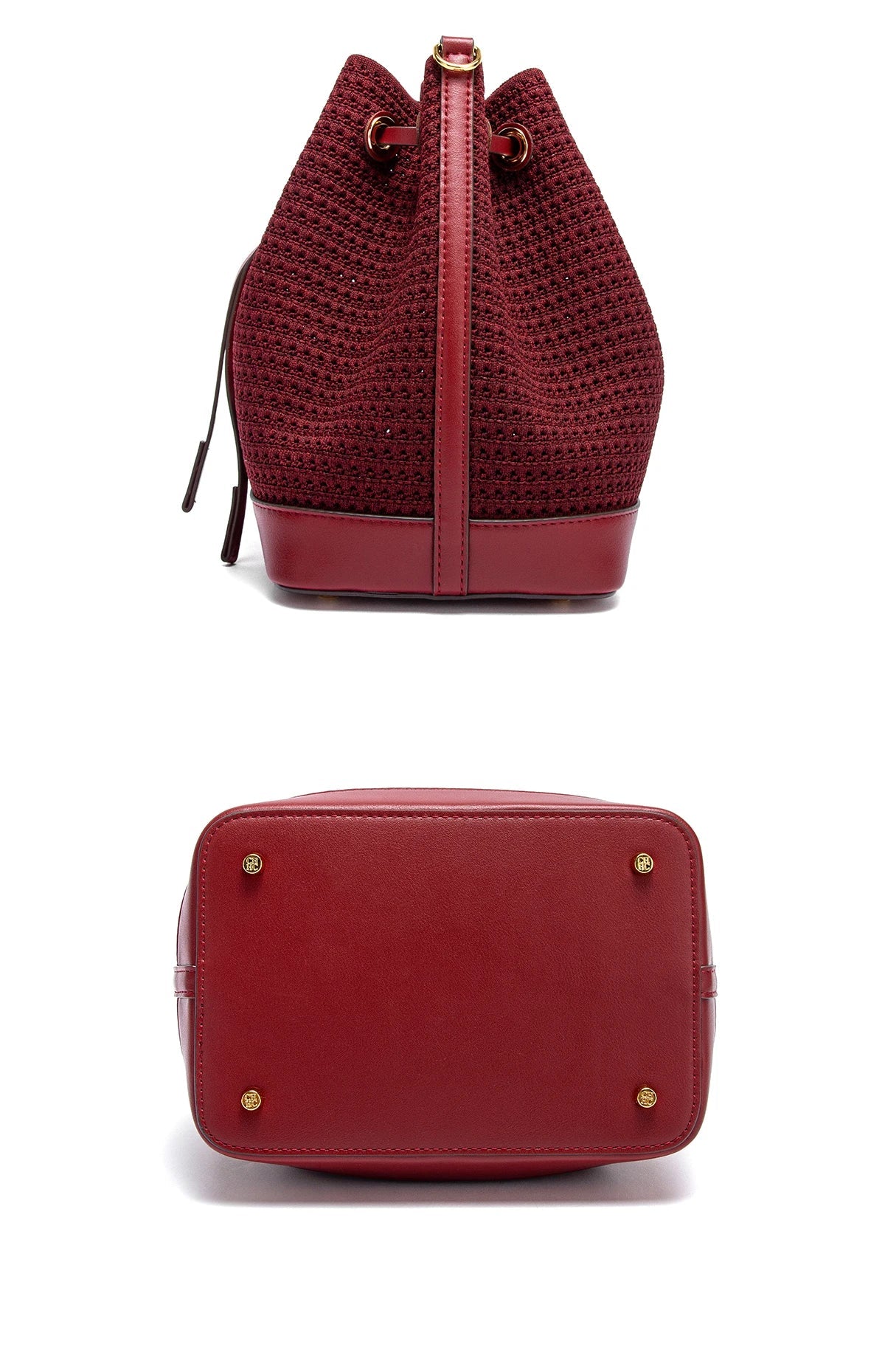 Women's Bucket Bag Spring New Fabric Splicing Design Handbag Vacation Style Women's Shoulder Bag