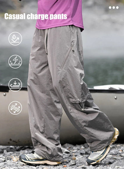 Autumn Hiking Pants Men Outdoor Waterproof Camping Paratrooper Pants Spring Wear-Resistant Mountaineering Fishing Cargo Trousers