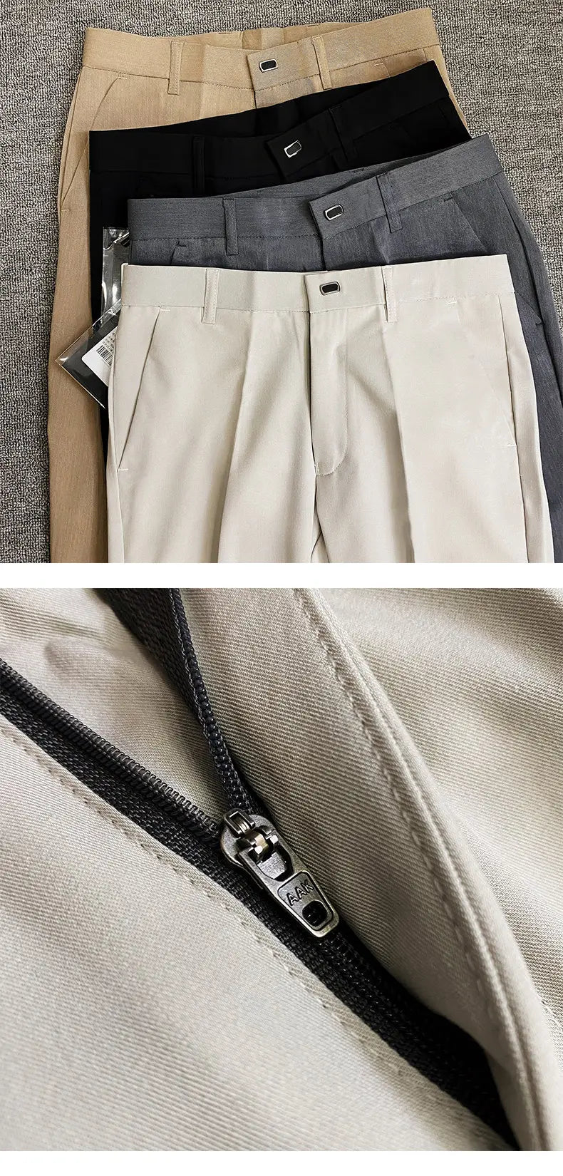 2024 Summer New Men's Casual Stretch Suit Pants Men Fashion Slim Fit Solid Color Formal Business Social Office Trouser 36-28