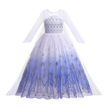 Elsa Anna Kid Princess Girls Dress Rapunzal  Kids Cosplay Halloween Vestidos Children Costume Birthday Party Dress