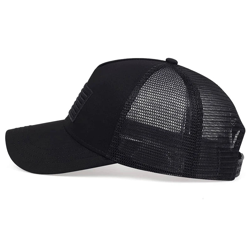 Fashion American Flag Embroidery Baseball Net Caps Spring and Summer Outdoor Adjustable Casual Hats Sunscreen Hat