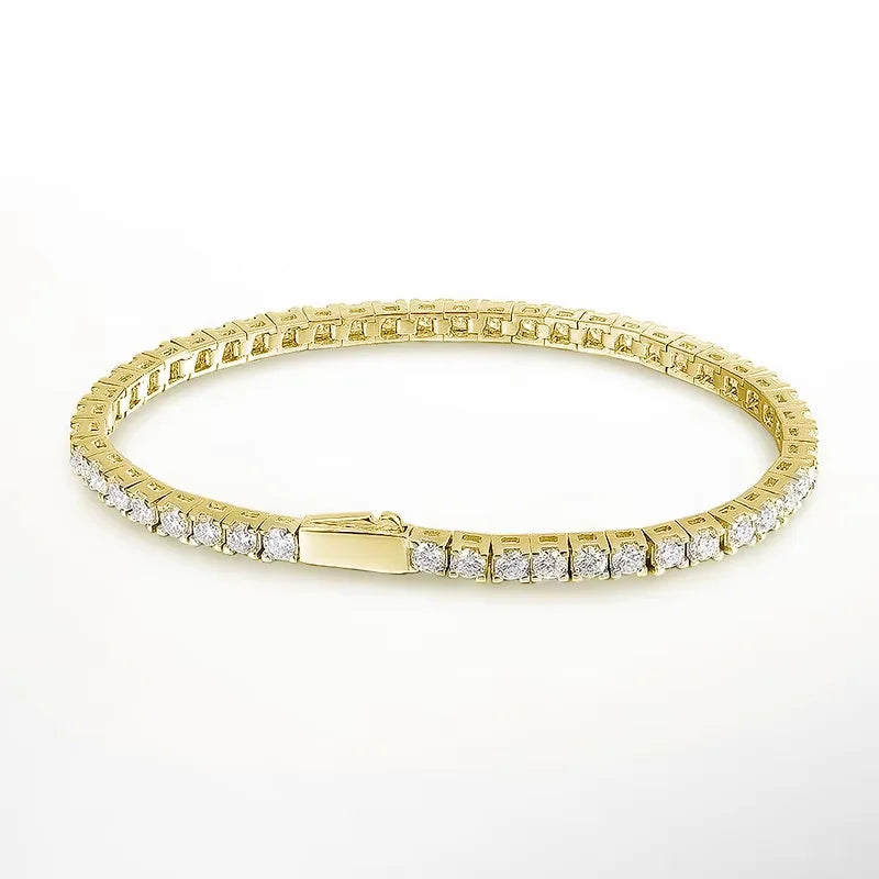 D VVS1 Moissanite Tennis Bracelet Original s925 Sterling Silver Plated 18k White Gold with GRA Bracelets for Women Man