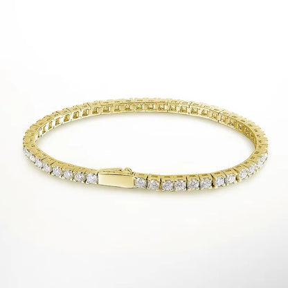 D VVS1 Moissanite Tennis Bracelet Original s925 Sterling Silver Plated 18k White Gold with GRA Bracelets for Women Man