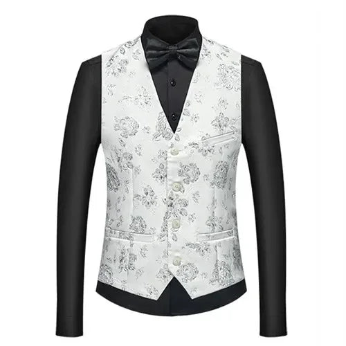 26 Colors Men's Suit Vest Single-breasted V-neck Vests Jacket Men Wedding Party Waistcoat Red Blue Green White Pink