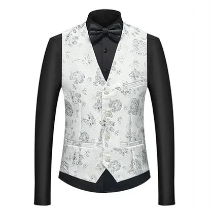 26 Colors Men's Suit Vest Single-breasted V-neck Vests Jacket Men Wedding Party Waistcoat Red Blue Green White Pink