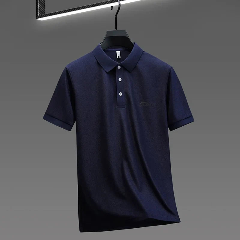 designer men's high quality brand short sleeves polo shirt lapel letter printing ventilate t-shirt business leisure men's wear