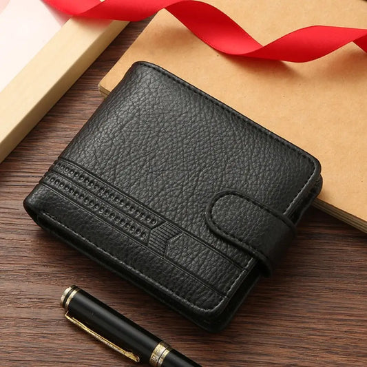 Portefeuilles homme en cuir, porte-monnaie zippé, porte-cartes homme fin, porte-monnaie court homme de qualité multi-cartes, poche à monnaie