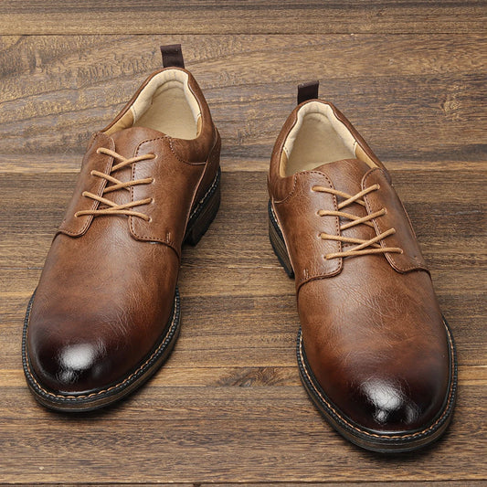 40-46 Size Men's Casual Leather Shoes Comfortable Fashion Brand 2025 Trendy Footwear