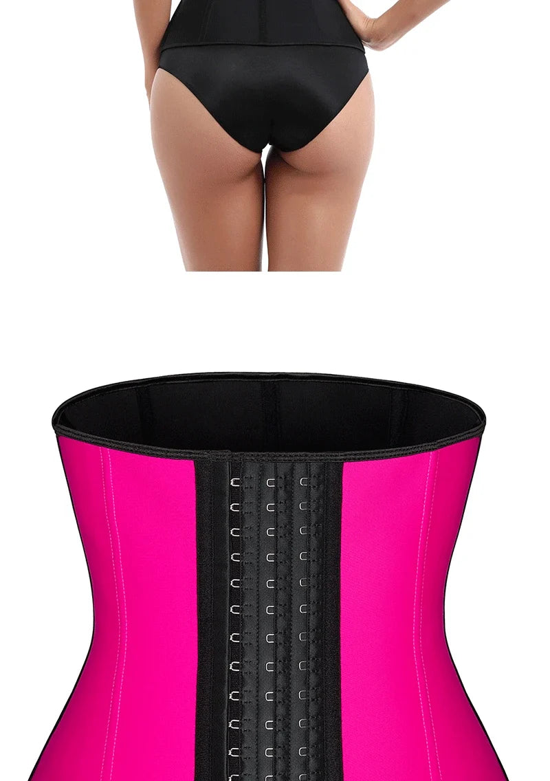 Waist Trainer corset Latex Women Plus Size Waist Cinchers Body Shaper Tummy Control  Fajas Colombianas with Hooks Slimming Belt