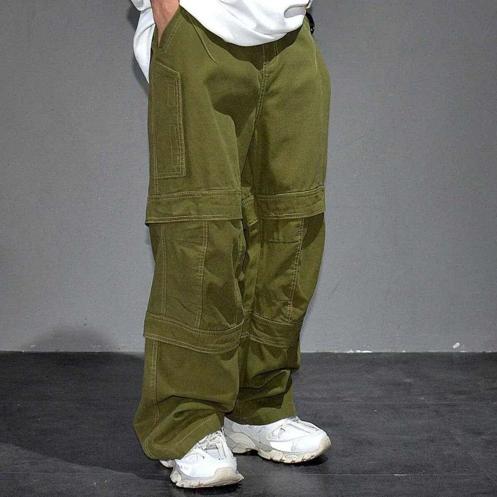 High Quality Army Green Cargo Pants Men American Vintage Hip Hop Plus Size Skateboard Pants Harajuku Casual Cotton Trousers Male