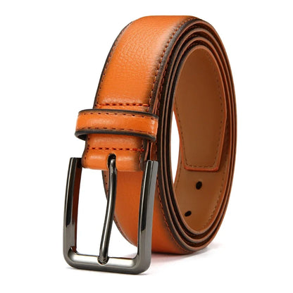 Men Belts High Quality Genuine Leather LONG Large Pin Buckle Metal Automatic Buckle Male Belts Strap Mal 115cm 135cm Size