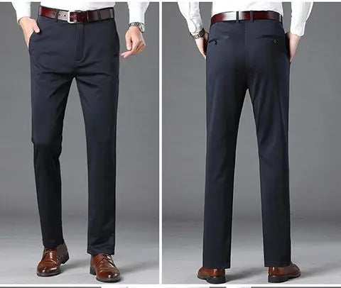 Fashion Men Business Suit Pants Korean Spring Summer Streetwear Male Clothes New Office Casual Solid Loose Straight Trousers 40