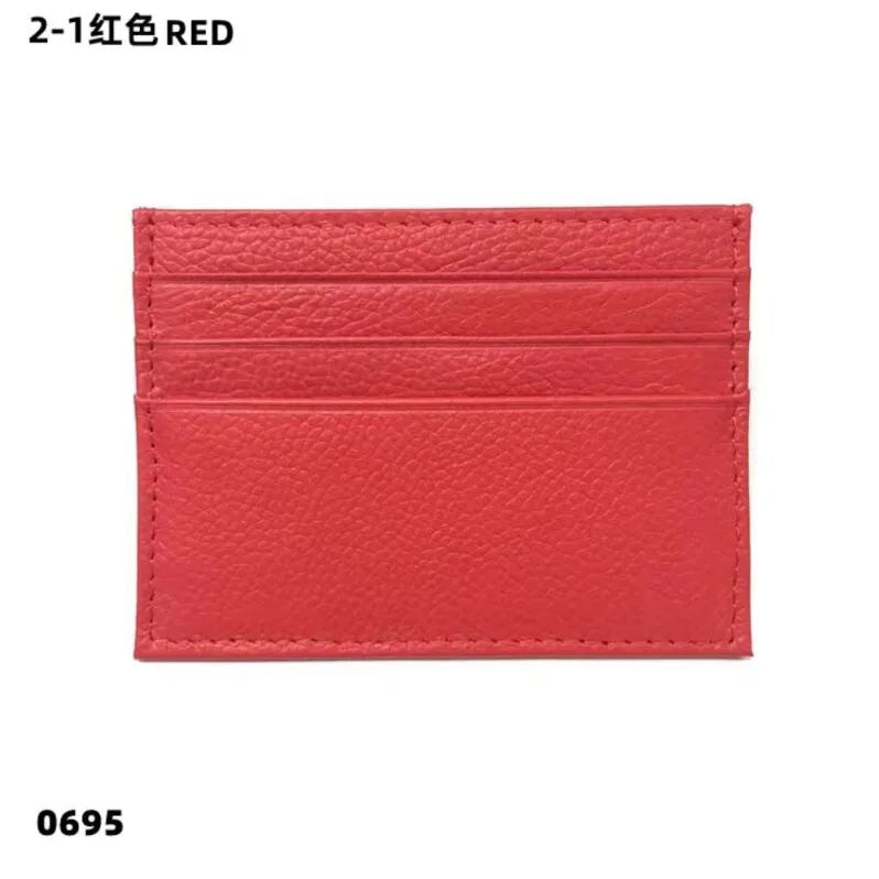 Porte-cartes en cuir de vachette avec logo personnalisé pour femme et homme, sac à cartes fin en cuir véritable, gravure du nom, portefeuille de luxe décontracté
