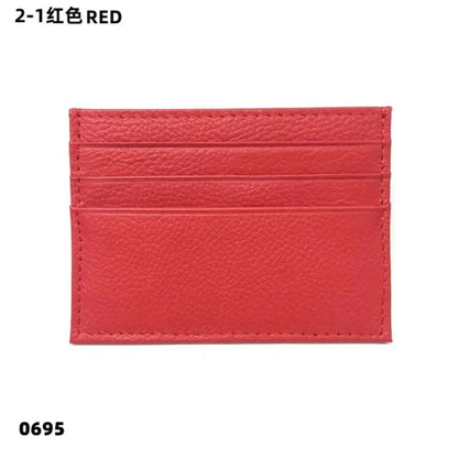 Porte-cartes en cuir de vachette avec logo personnalisé pour femme et homme, sac à cartes fin en cuir véritable, gravure du nom, portefeuille de luxe décontracté