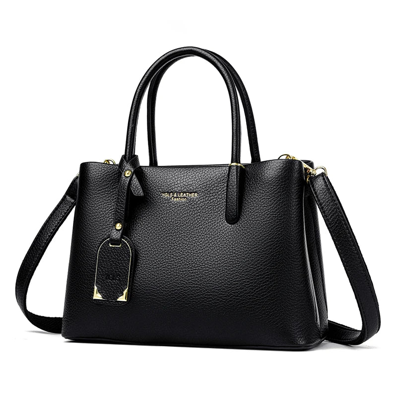Solid Color pu leather Zipper Sweet Ladies Tote Bags on Sale 2025 High Quality Large Capacity Concise Shoulder Bags for Women
