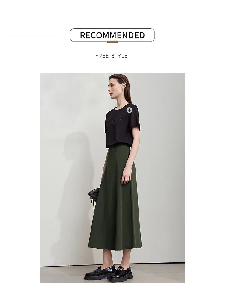 Minimalist Autumn Skirts For Women 2025 Fashion Large Round Knitted Cotton Skirts Commuting Vacation Loose Skirts 12523150