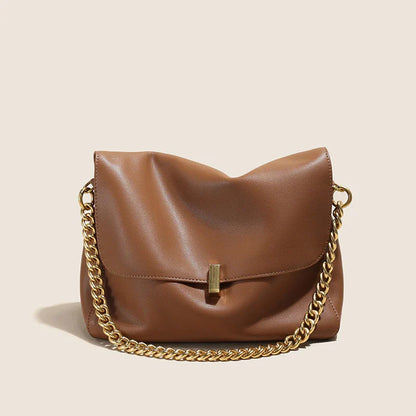 Genuine Leather Large Chain Shoulder For Women 2026 Luxury Designer Office Messenger Bags Satchel Cow Ladies Handbags