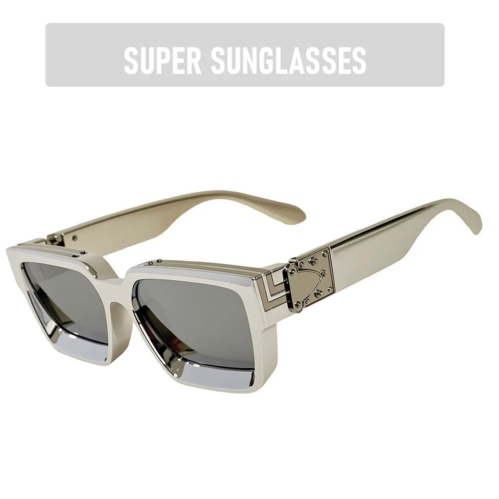 Brand Design Square Sunglass Men Vintage Retro Millionaire Sunglasses Women Thick Frame Fashion Glasses Dropshipping Gafas De So