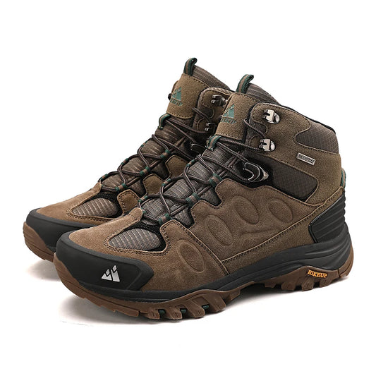 High-Top Men Hiking Boot Winter Outdoor Shoes Lace-Up Non-slip Sports Casual Trekking Boots Man Suede Warm Shoes