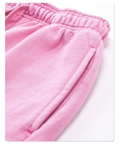 Fashion Summer Men 420gsm Washed Cotton Shorts Retro Unisex High Street Terry Knee Length Short Pants Streetwears HY0845