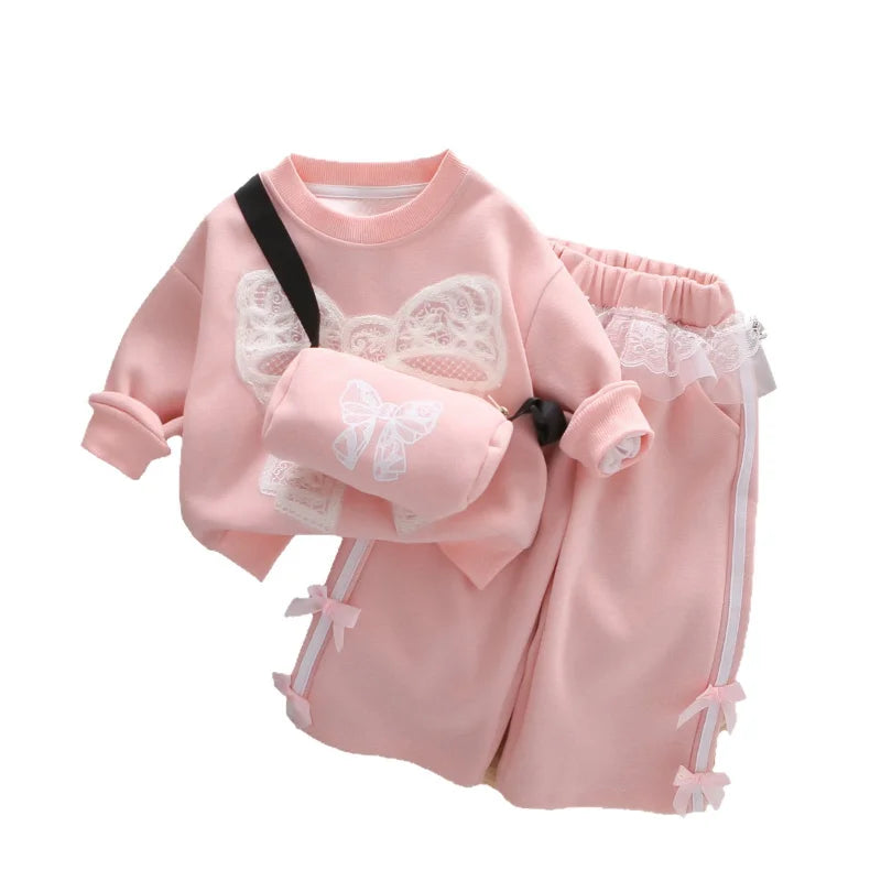 New Spring Autumn Baby Clothes Suit Children Girls Long Sleeved T-Shirt Pants 2Pcs/Sets Fashion Kids Clothing Set Infant Outfits