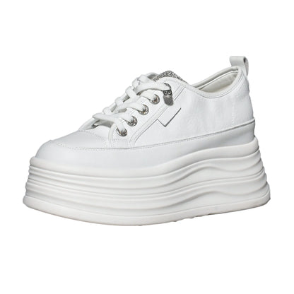 Hidden Heel Shoes High Platform shoes 9cm 3 inch comfortable sneakers for women Vulcanized Shoes Chunky Wedge Casual Shoes