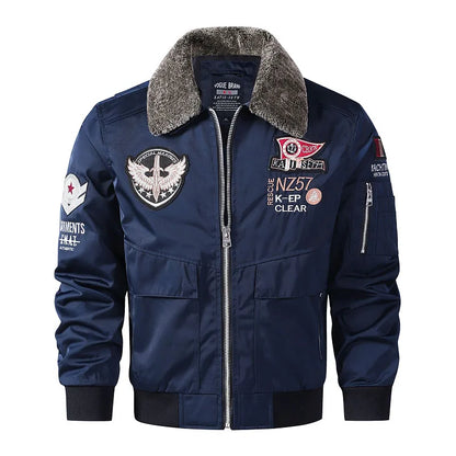 men's autumn winter thickened baseball uniform trendy coat Men's military fan jacket men MA-1 american overalls pilot jacket