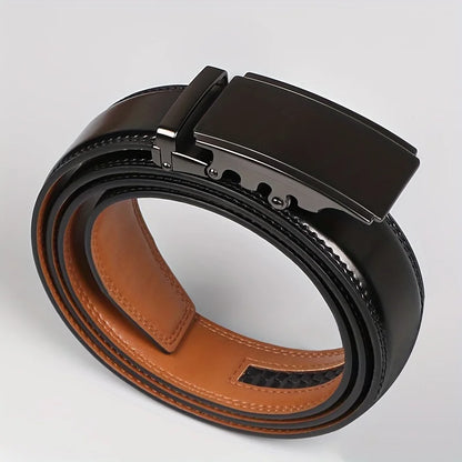 Ratchet Belt For Men, Men's Genuine Leather Cowhide Belt, For Dress Pants, Adjustable Belt