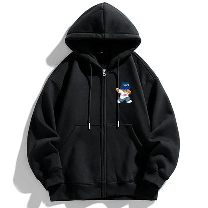 Autumn Winter Plus Size Jacket Men's Pocket Coats Loose Fashion Full Zip Hoodies Coat 5XL 6XL 7XL Fat Male Clothing 110-185KG