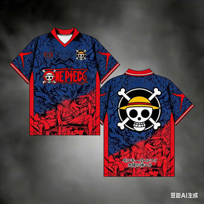 2026 New Bandai Japanese Anime One Piece Straw Hat Pirates Jolly Roger Football Jersey