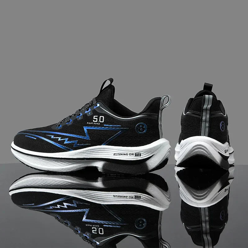Men Sport Shoes Professional Cushioned Carbon Plate Running Shoes Breathable Lace-up Casual Sneakers Marathon Athletic Footwear