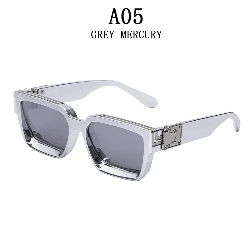 Millionaire Sunglasses For Men Vintage Square Fashion Glasses Luxury Retro Sunglasses Women Trending Punk Gafas De Sol Lentes