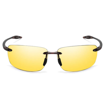Sports Sunglasses for Men Women Tr90 Rimless Frame for Running Fishing Golf Driving MJ8009