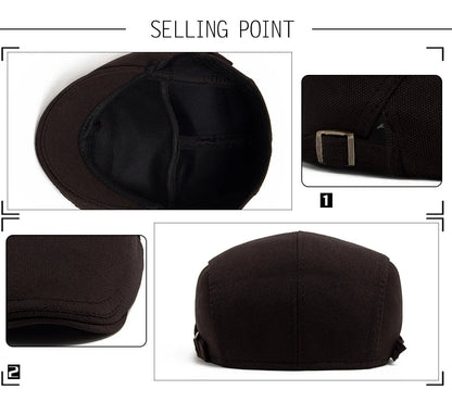 New Spring Autumn Beret Men Pineapple Pattern Fabric Casual Vintage Newsboy Hat Women Visor Fashion Retro Flat Cap Adjustable