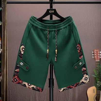 2025 Trendy Summer Embroidery Shorts Men Streetwear Hip Hop Straight Leg Short Pants Casual Sports Five-Point Pants male