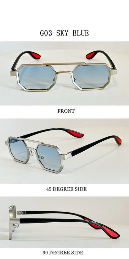 2025 Luxury Sunglass Men Vintage Steampunk Square Sunglasses Women Retro Fashion Glasses Sunglasses For Men Lunette Soleil Femme