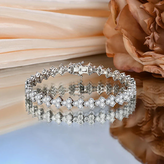 Bracelet de Luxe en Moissanite Coupe Brillant 3.0mm pour Femmes Hommes, en Argent Sterling 925 Véritable, Cadeau d'Anniversaire ou de Mariage