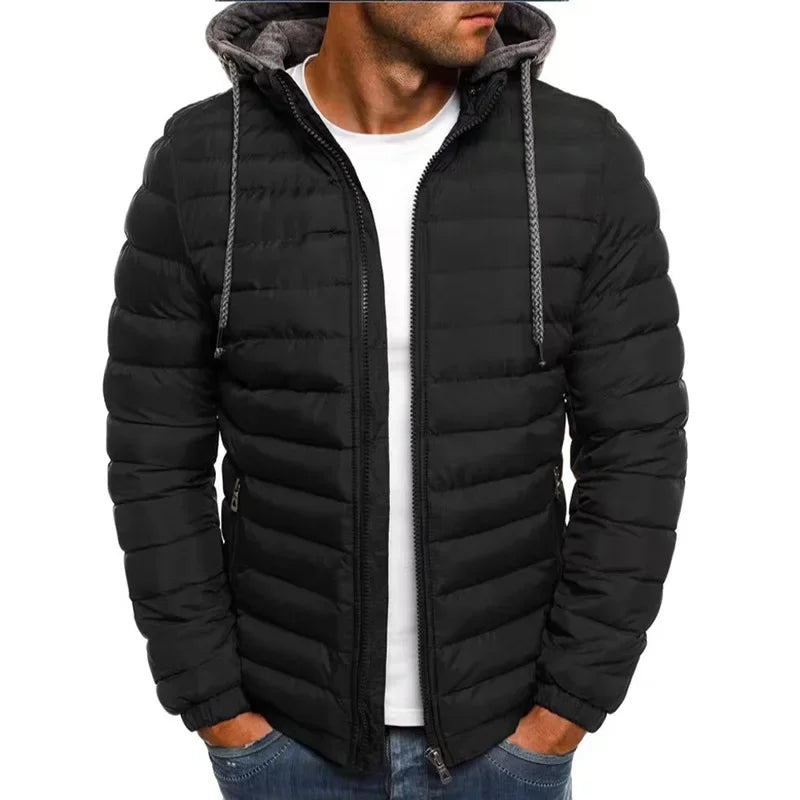 Outdoor Leisure Sportswear for the Autumn and Winter of 2025. Fashionable, Simple and Classic Hooded Warm Zipper Jacket.