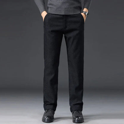 Men's Slim Fit Chenille Long Pants Advanced Business Casual Trousers Trend Autumn Comfortable Daily Wear Male Clothing